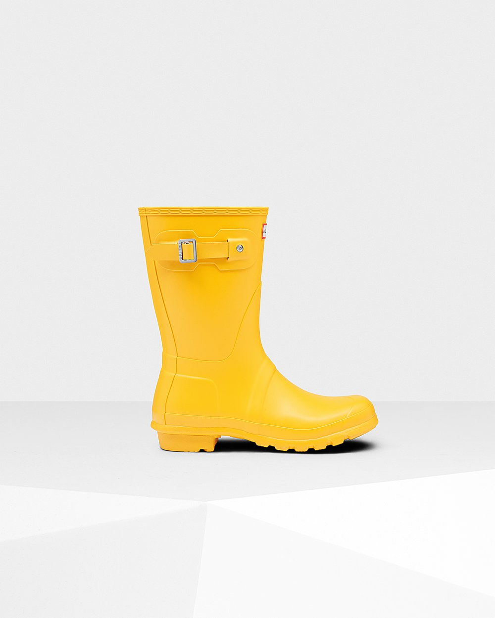 Hunter Original Short Rain Boots - Sale Clearance Womens Yellow - EBVUQZ274